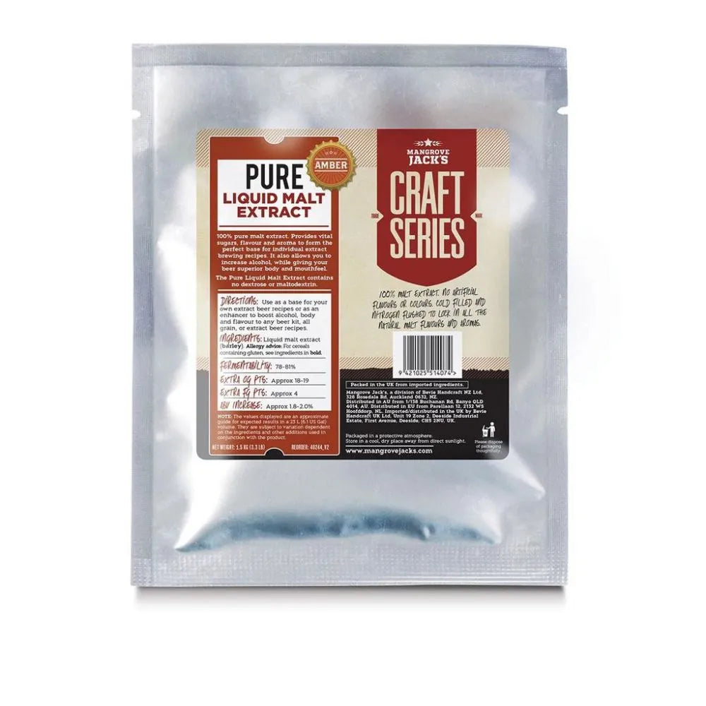 Mangrove Jack's Pure Liquid Malt Extract Amber - 1.5kg
