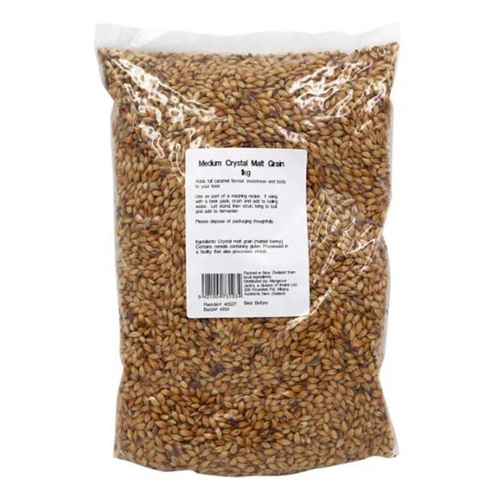 Medium Crystal Malt Grain, Whole,1 kg