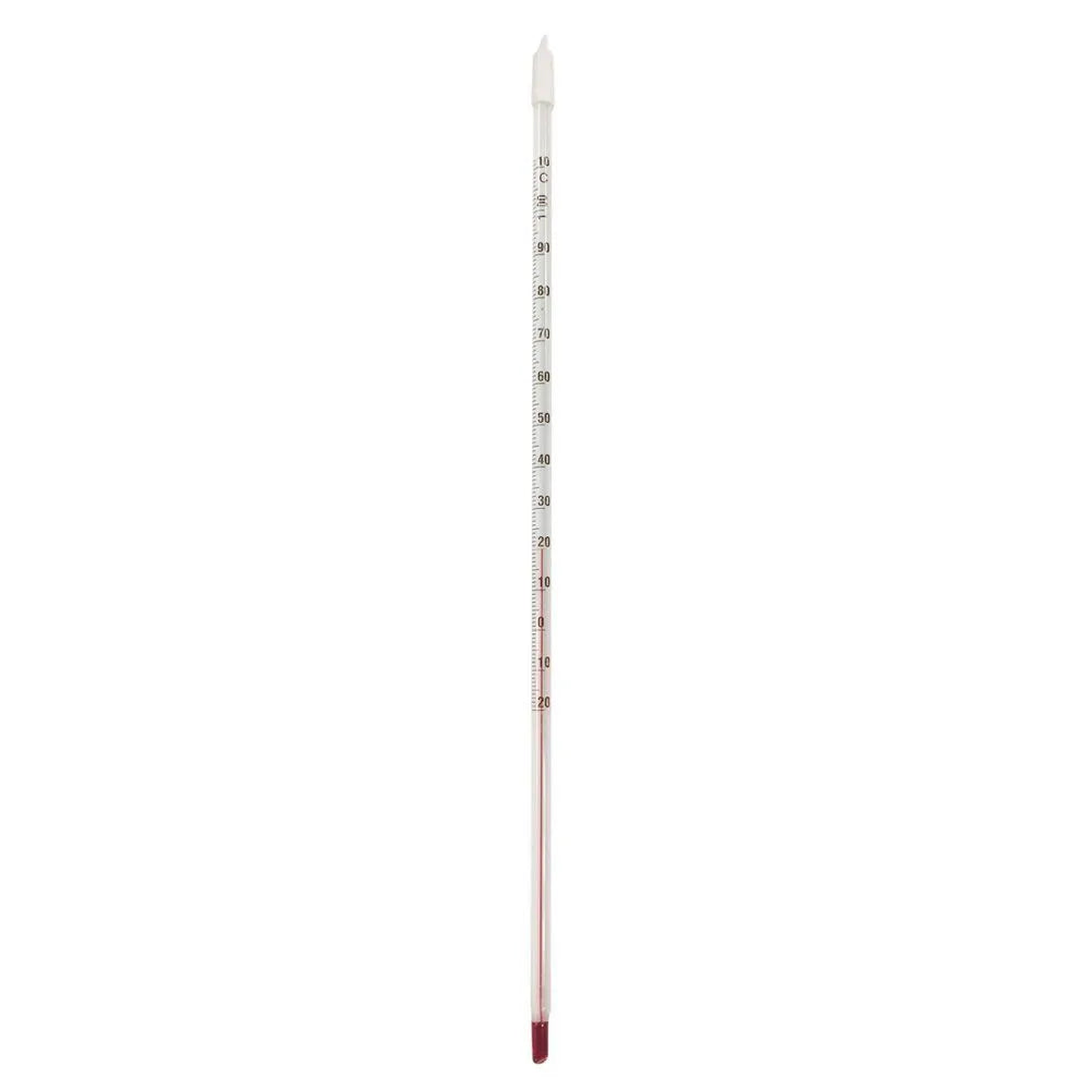 Glass stem thermometer 300mm long -20 to 110C