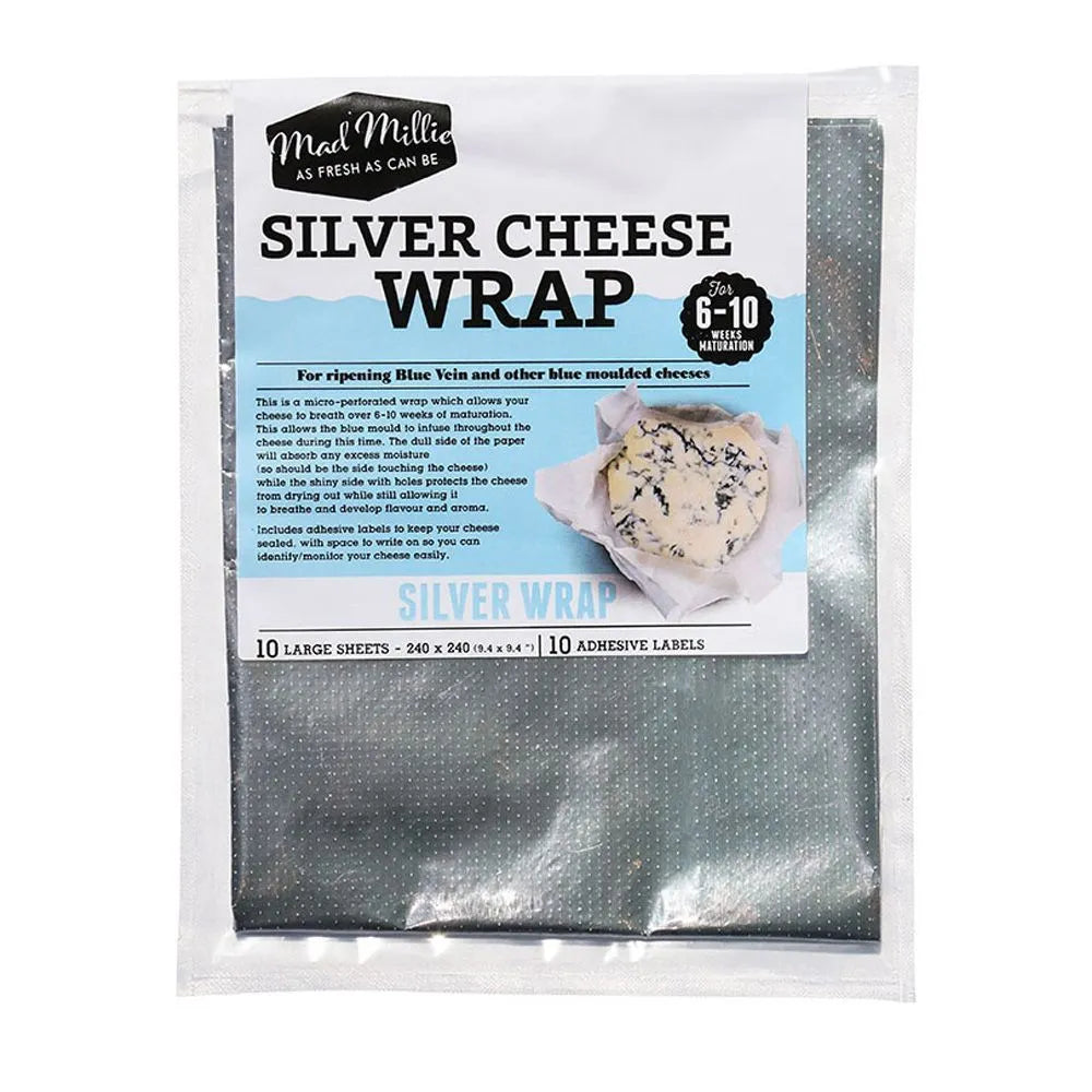 Mad Millie Silver Cheese Wrap (240x240) 10 Sheets