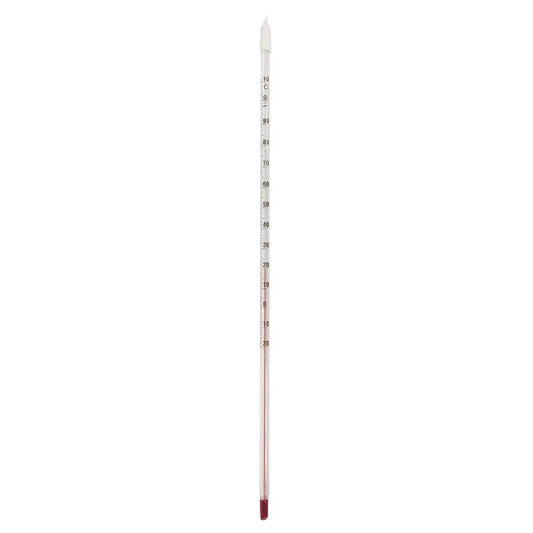 Glass stem thermometer 300mm long -20 to 110C